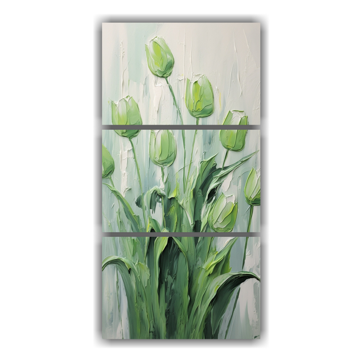 cuadro-moderno-composici-n-din-mica-tulipanes-verdes-en-lienzo-al-estilo-de