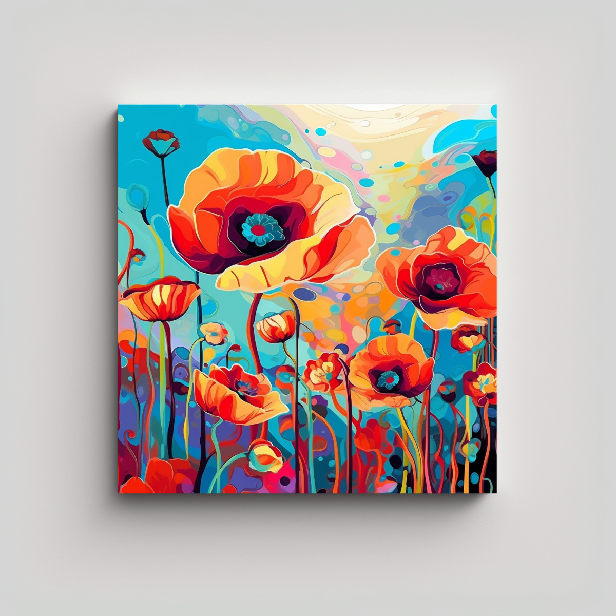 cuadro-moderno-de-dormitorio-al-estilo-peter-max-con-amapolas