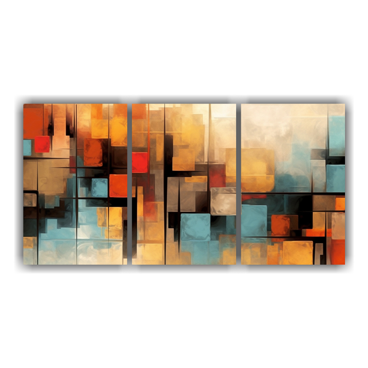 cuadro-moderno-de-imagen-digital-en-negro-y-naranja-con-varios-lienzos-para-decorar