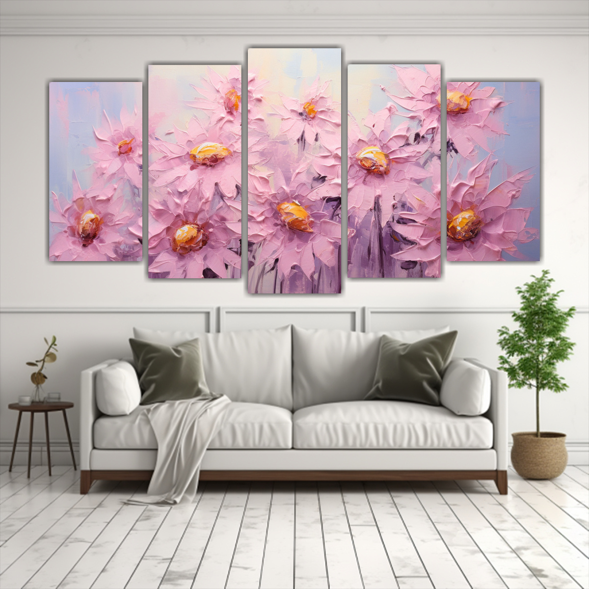 cuadro-moderno-de-lienzo-con-armon-a-de-colores-de-girasoles-rosados-en-estilo-cinco-lienzos-moderno-armon-a-de-colores-a-pink-sunflowers-1