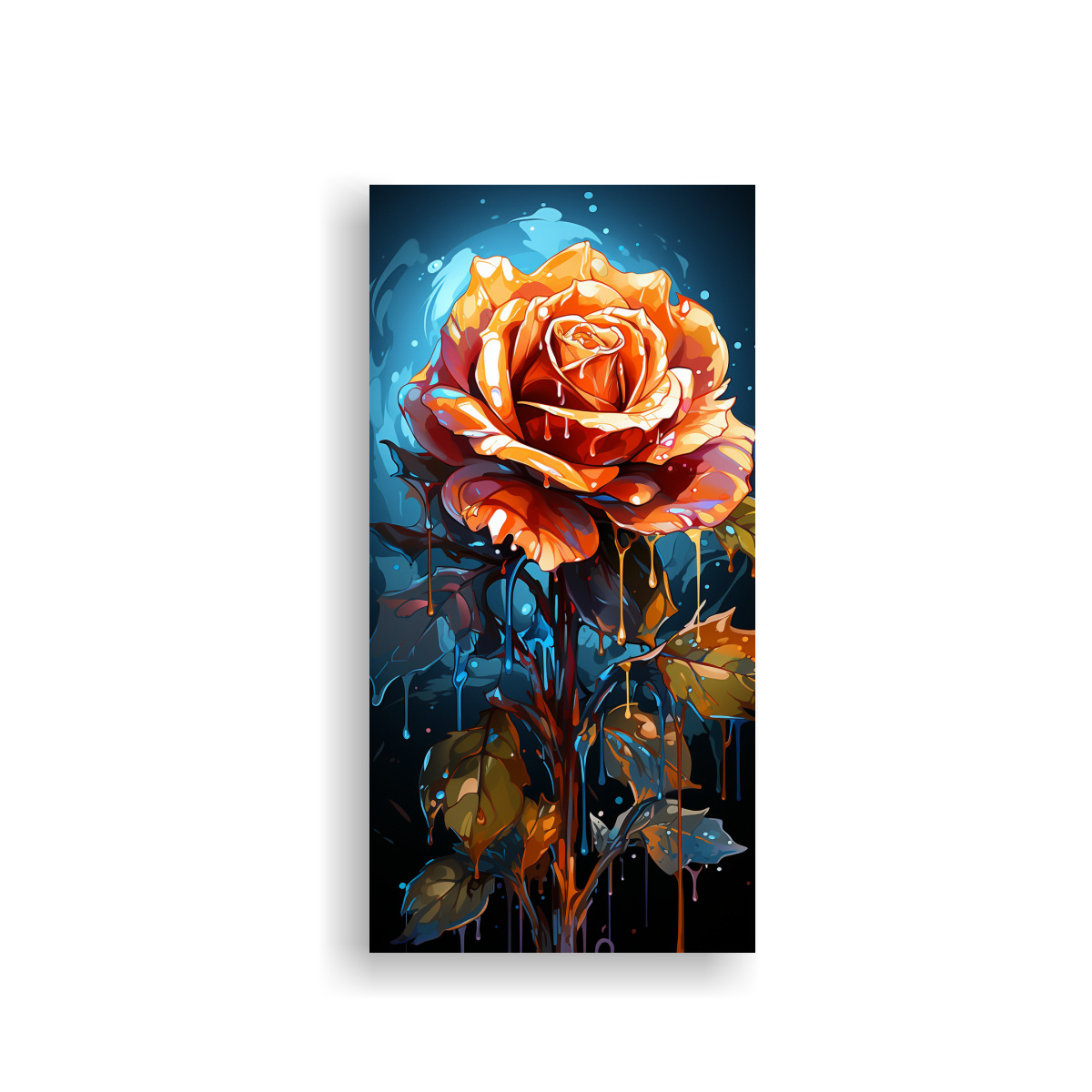 cuadro-moderno-duradero-con-rosa-coloreada-y-goteos-en-los-p-talos-en-pinturas-de-decoraci-n-