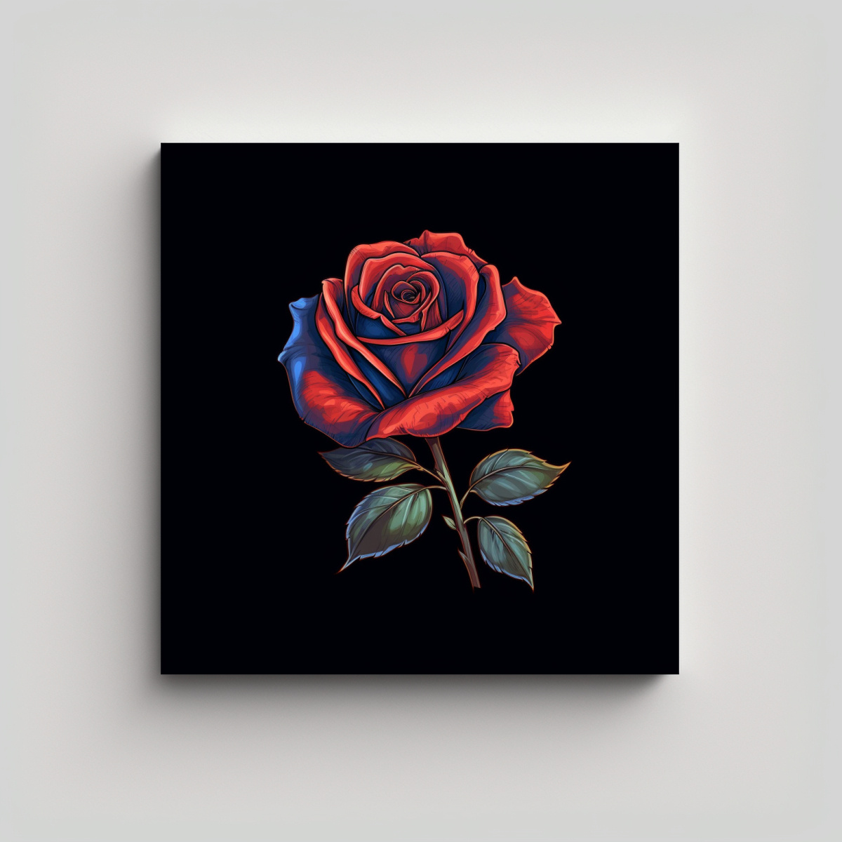 cuadro-moderno-equilibrado-con-dise-o-de-rosa-tatuada-en-fondo-negro