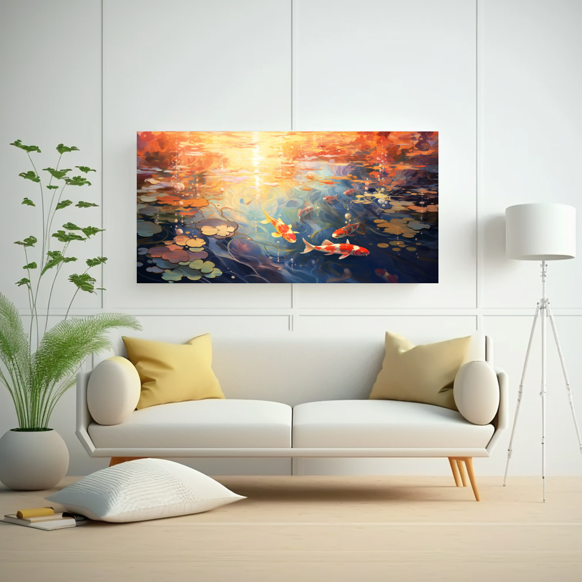 cuadro-moderno-lienzo-lineales-serenos-rizos-abstractos-de-un-estanque-tranquilo-de-peces-koi-1