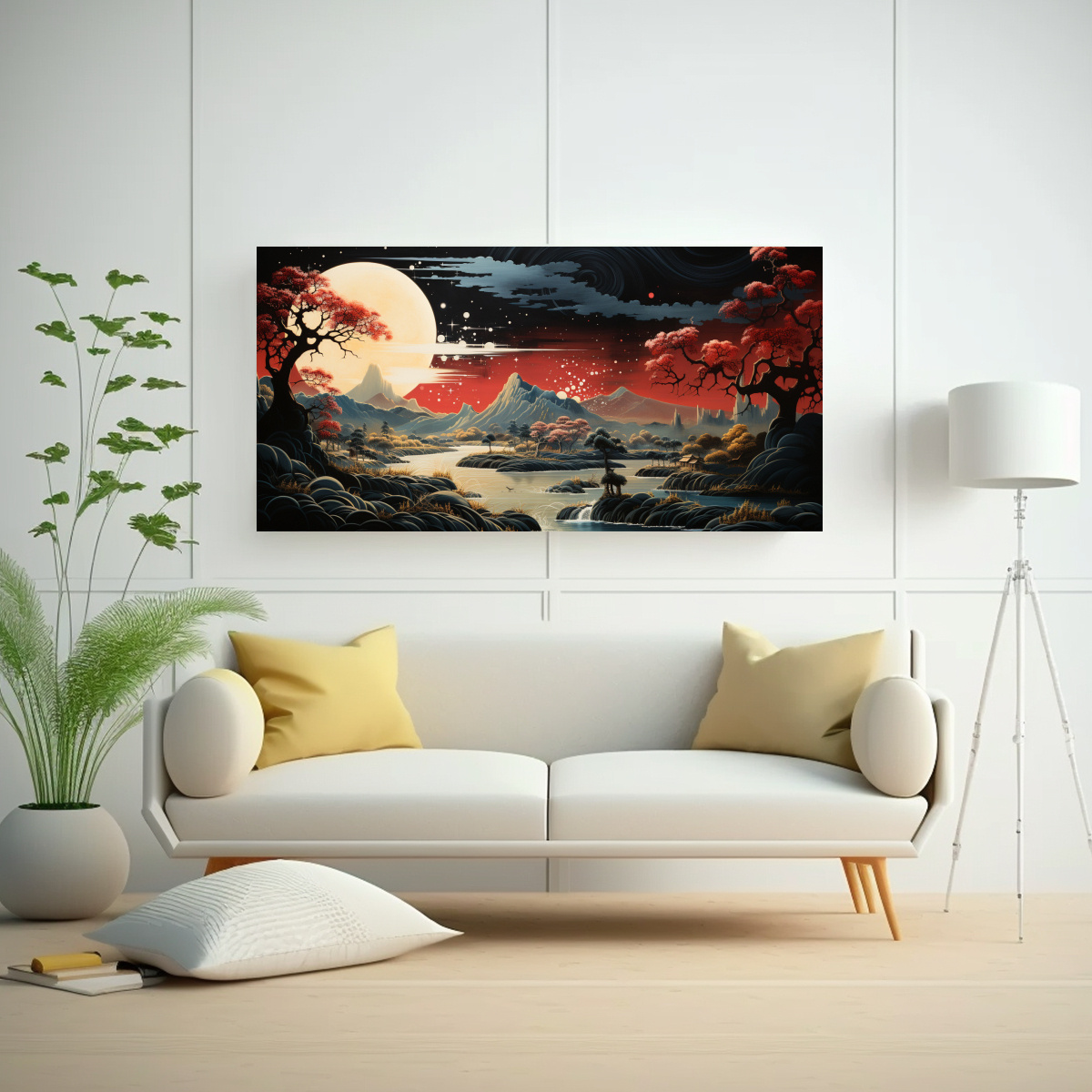 cuadro-moderno-linda-luna-y-monta-as-en-paisaje-estrellado-1