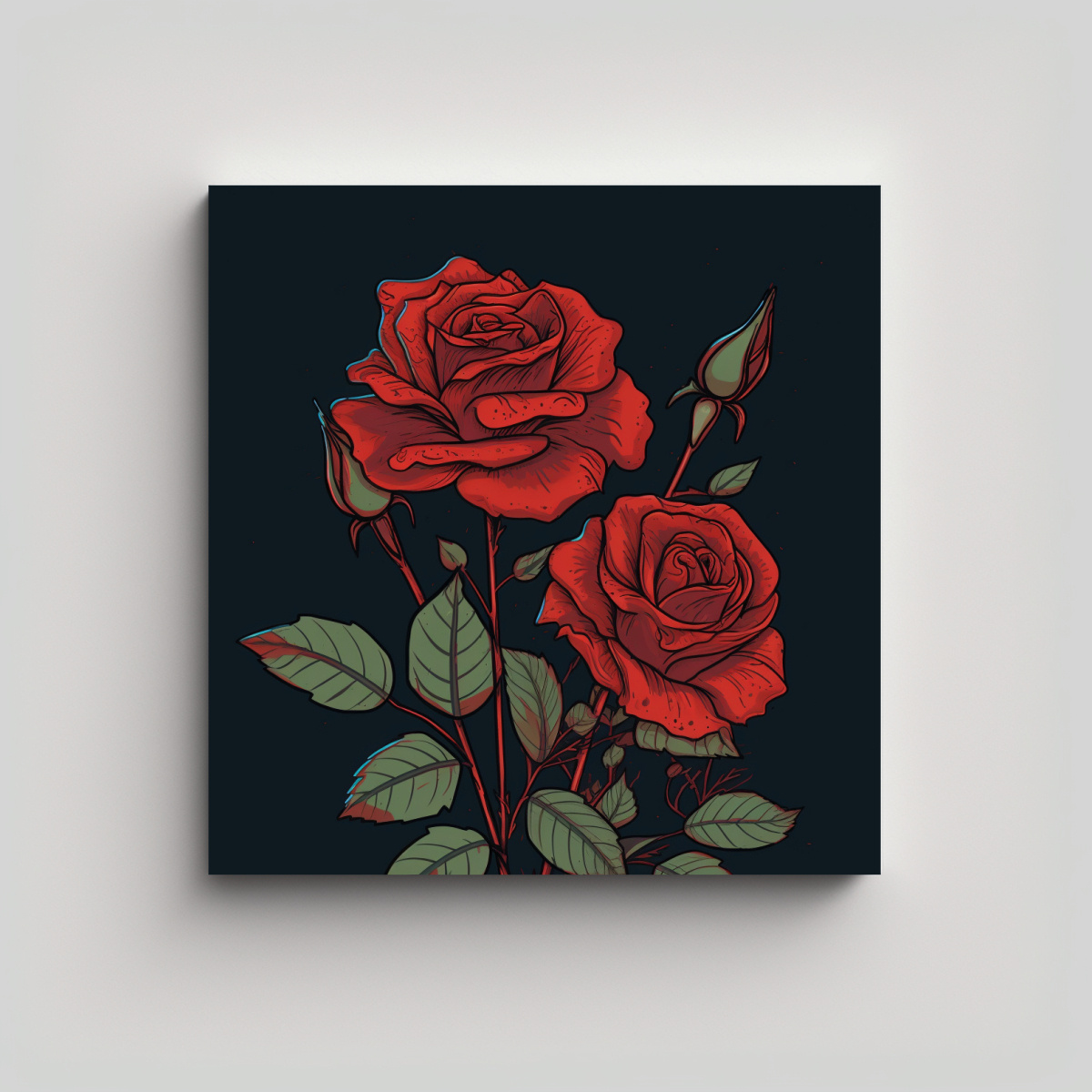 cuadro-moderno-nica-dibujo-animado-2d-de-rosas-simples