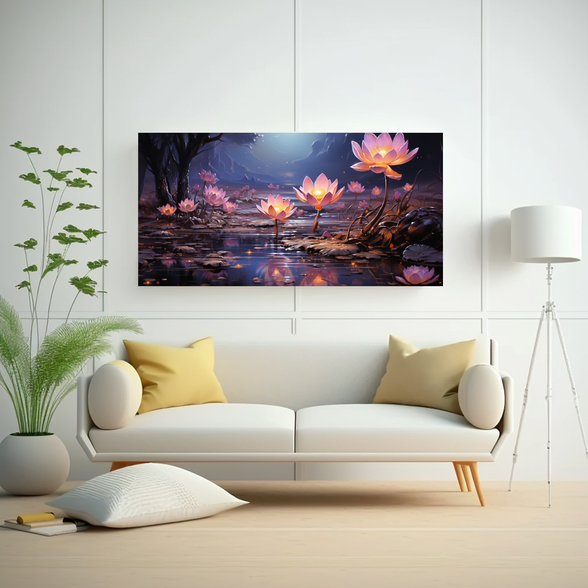 cuadro-moderno-obra-maestra-pintura-de-loto-negro-brillante-sobre-lienzo-en-decoraci-n-de-paredes-1