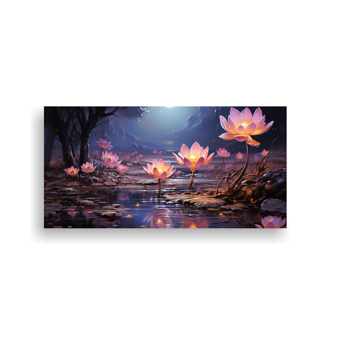 cuadro-moderno-obra-maestra-pintura-de-loto-negro-brillante-sobre-lienzo-en-decoraci-n-de-paredes