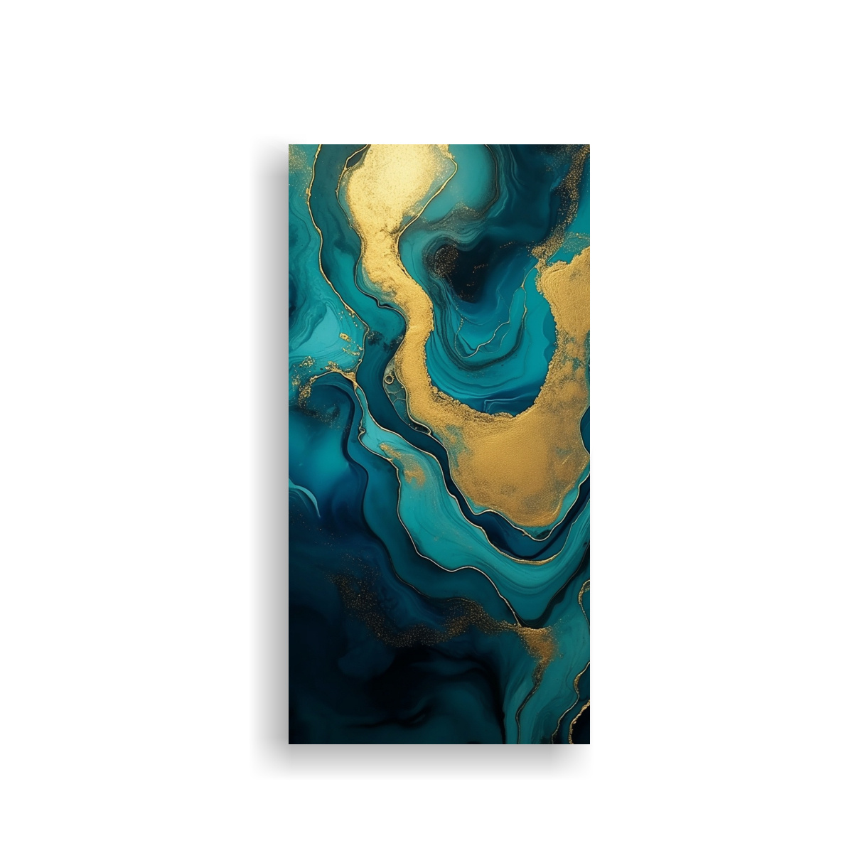 cuadro-naturaleza-viva-azules-dorados-y-remolinos-negros