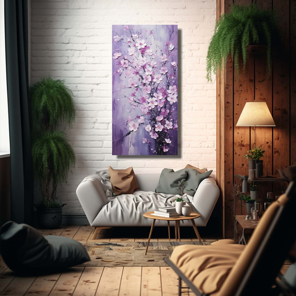 cuadro-pintura-en-lienzo-inspiraci-n-personalidad-flores-de-cerezo-morado-en-arte-de-pared-1