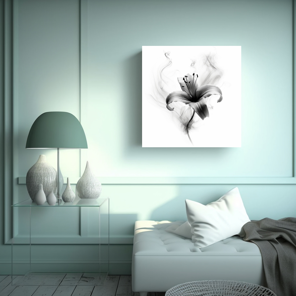 cuadro-pop-art-cuadrado-con-flores-de-lilly-y-mariposas-de-humo-1