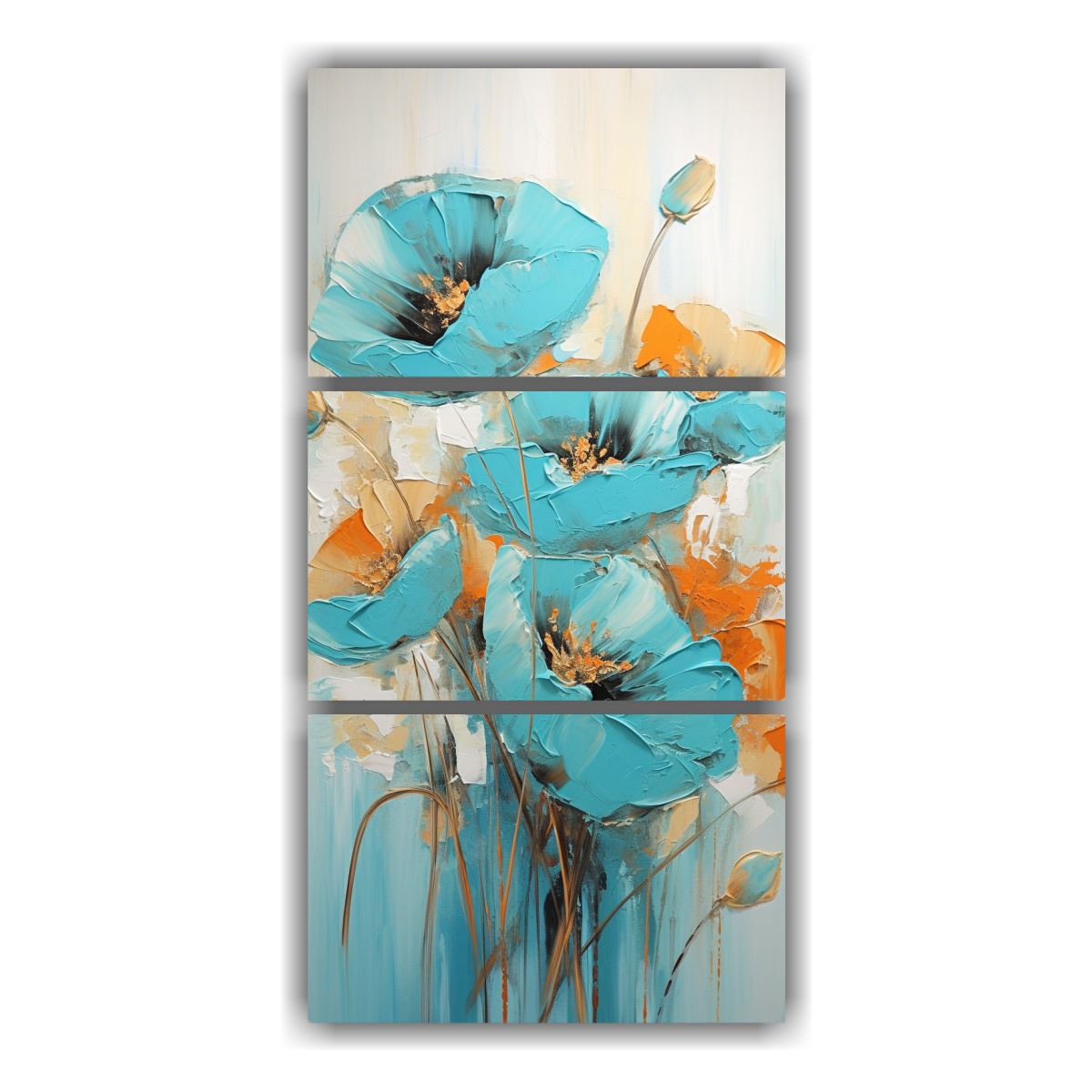cuadro-tela-sublimada-reflejo-flores-turquesa-estilo-poppies