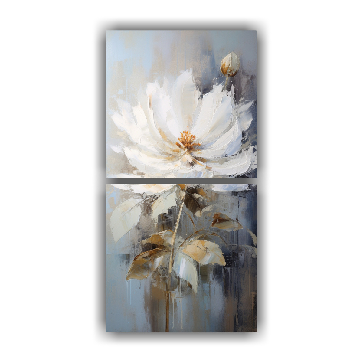 cuadro-tema-reflejo-pintura-de-loto-blanco-en-lienzo