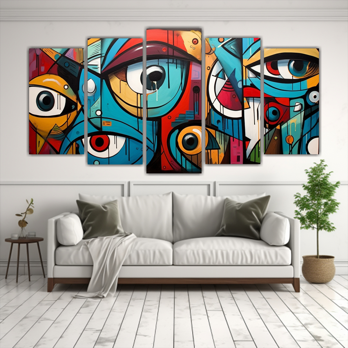 cuadro-vanguardia-abstracto-con-ojos-en-lienzo-de-5-piezas-1