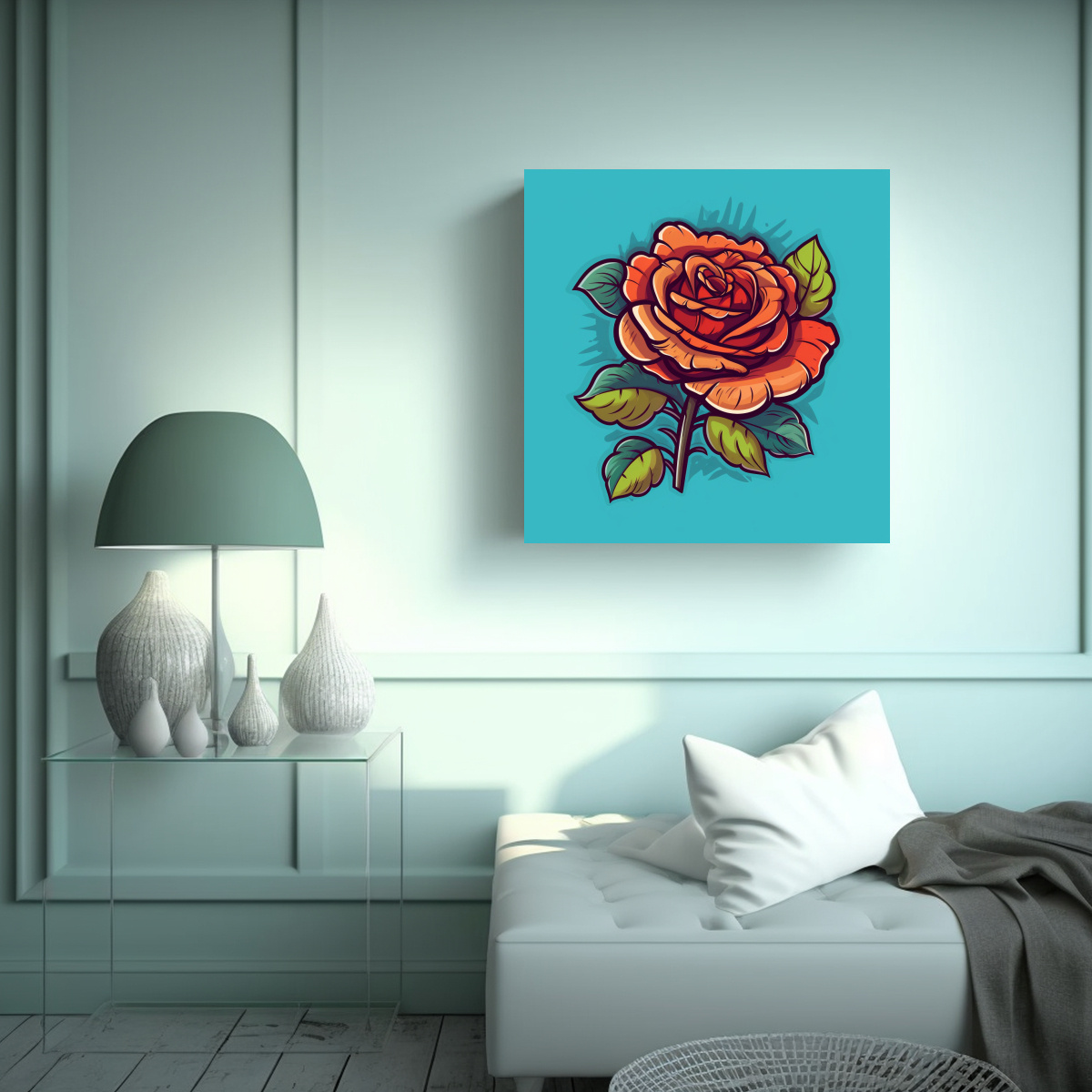 cuadro-vanguardia-rosa-flor-intrincada-ilustraci-n-2d-ar-911-1