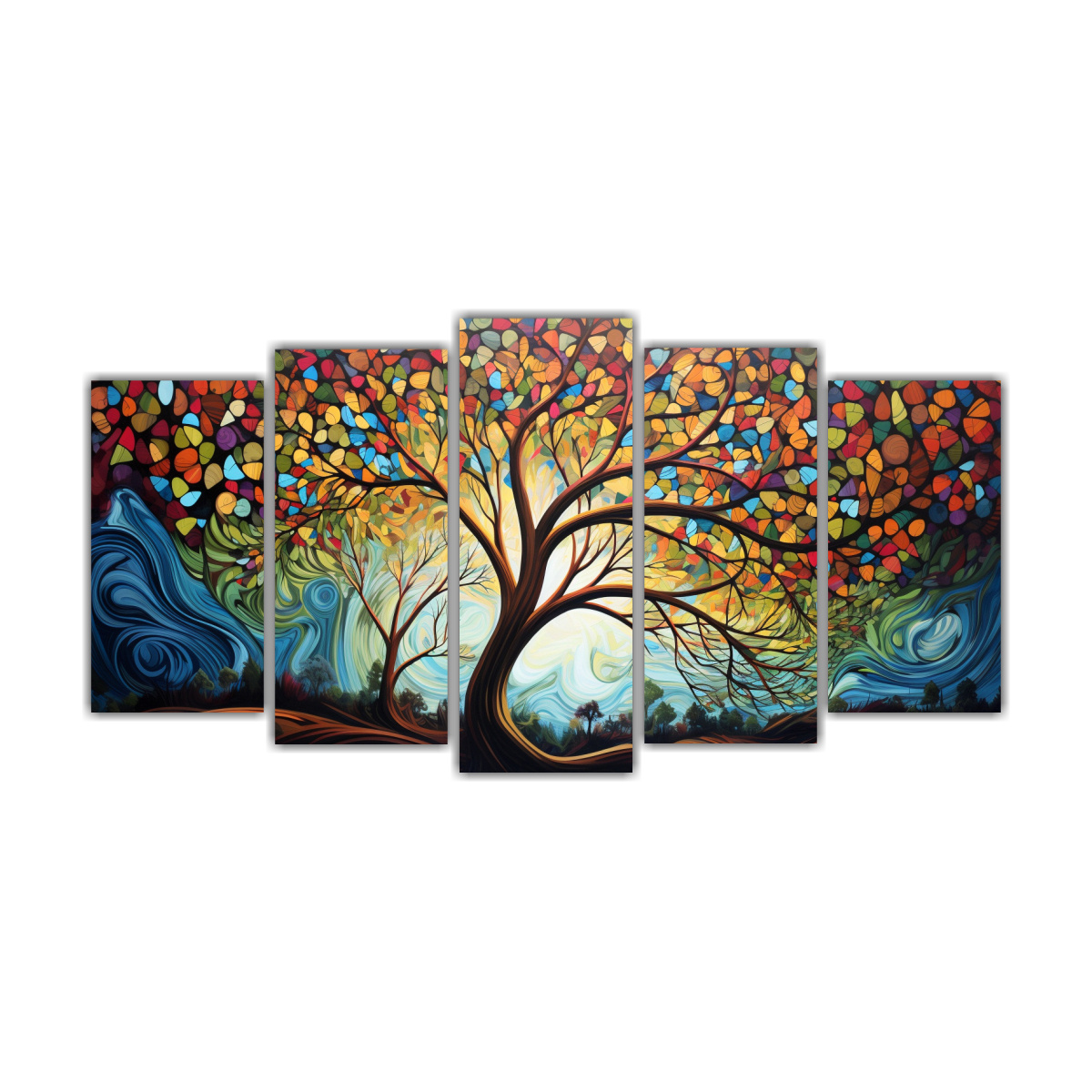 cuadro-vintage-ambiente-con-pinturas-abstractas-de-rboles