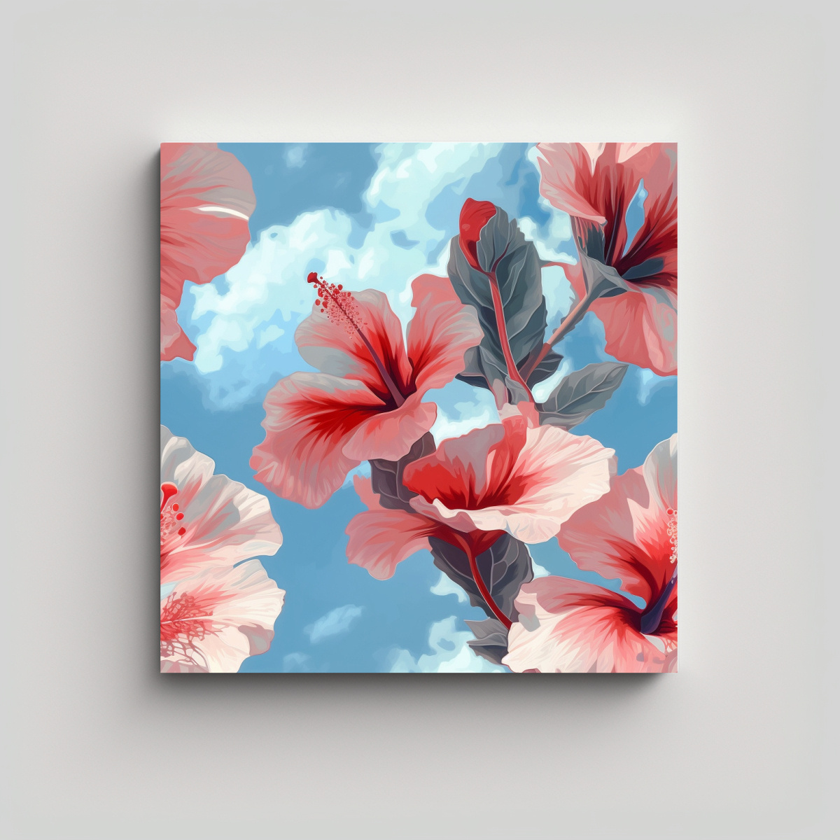 cuadro-vitalidad-hibiscus-suaves-en-contraste-cielo-azul-estilo-dig