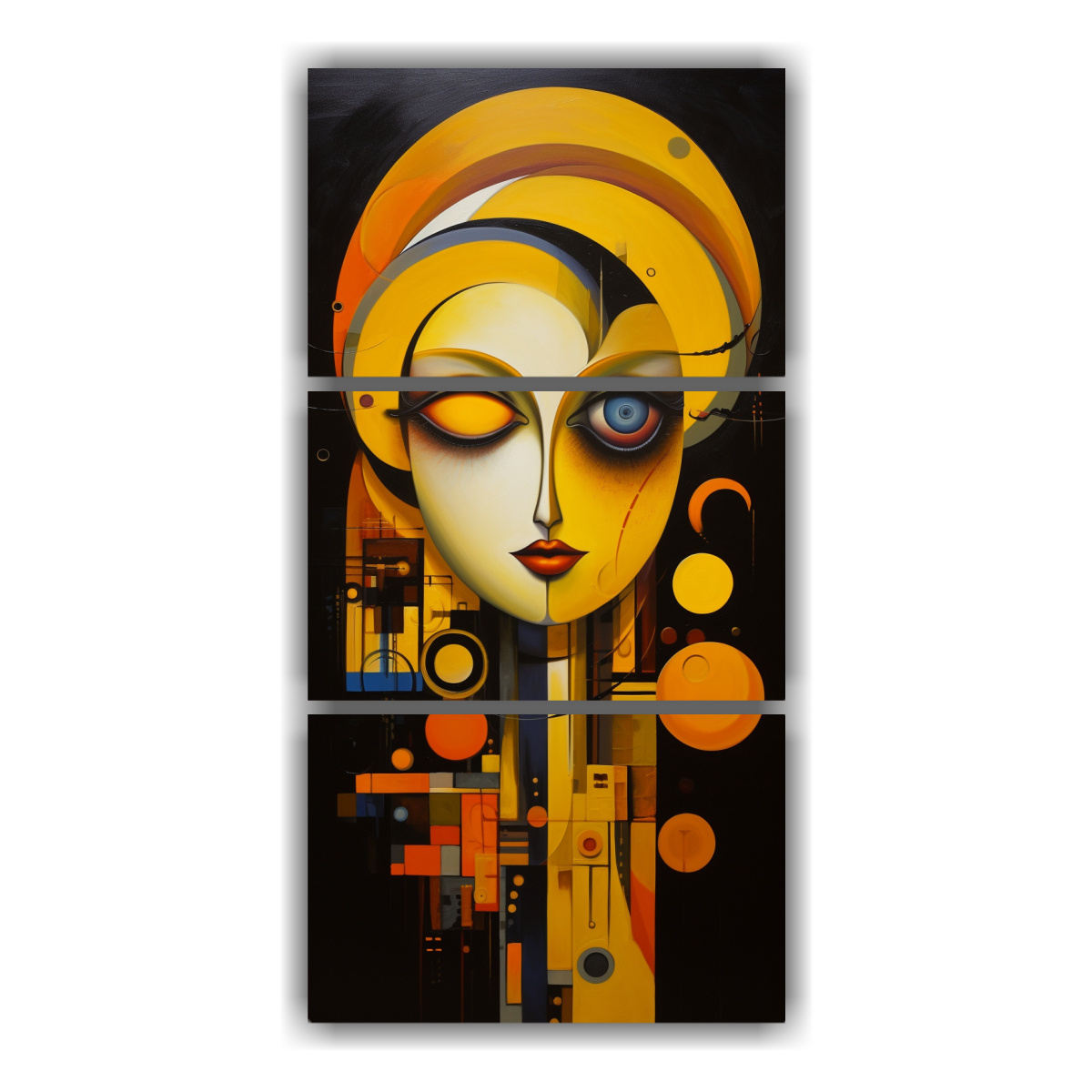 cuadros-abstractos-amarillos-en-relieve