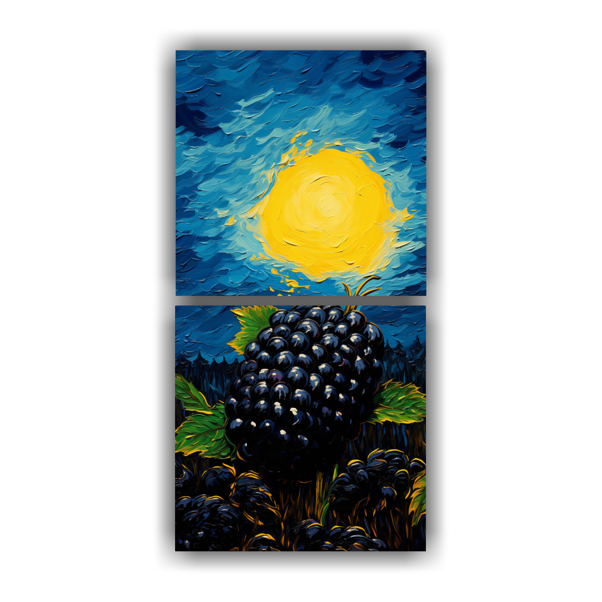 cuadros-abstractos-composici-n-en-blackberry-fruit-inspirados-en-la-noche-estrellada-de-vince
