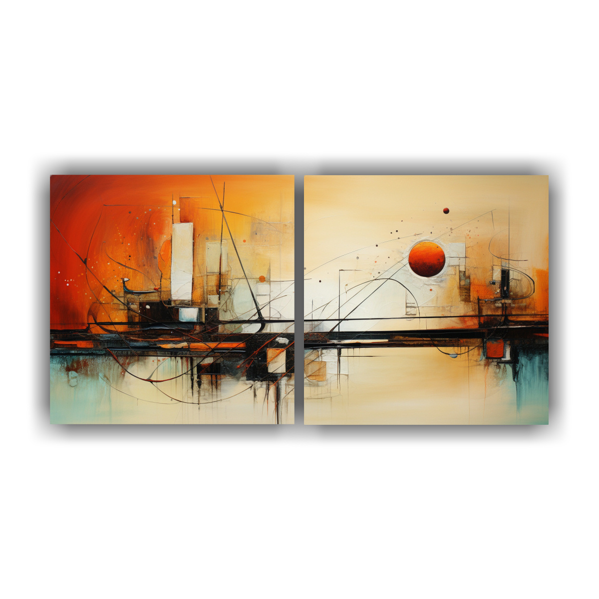 cuadros-abstractos-con-enigm-ticas-l-neas-finas