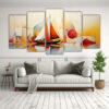 cuadros-abstractos-con-tonos-luminosos-de-barcos-en-cinco-artes-1
