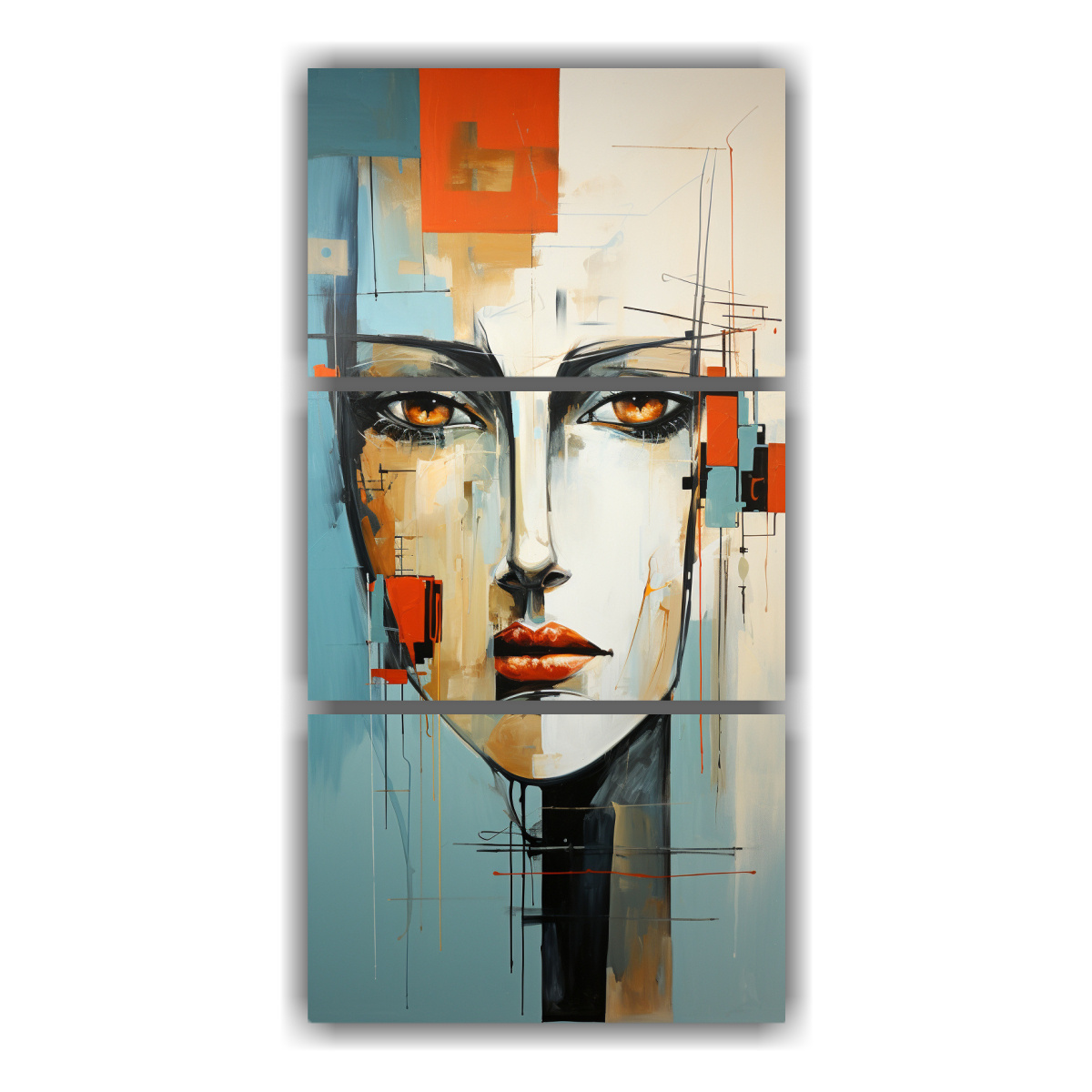 cuadros-abstractos-de-adorno-con-rostro-de-robot-por-helen-frankenth