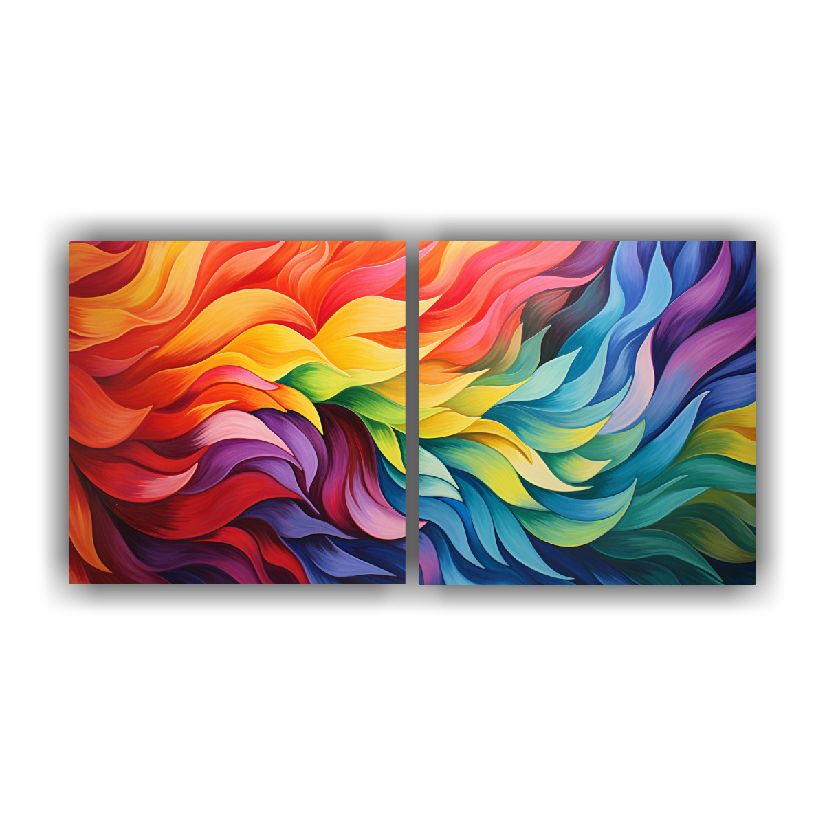 cuadros-abstractos-de-colores-para-dormitorio-con-patrones-giratorios-llamativos-y-boho