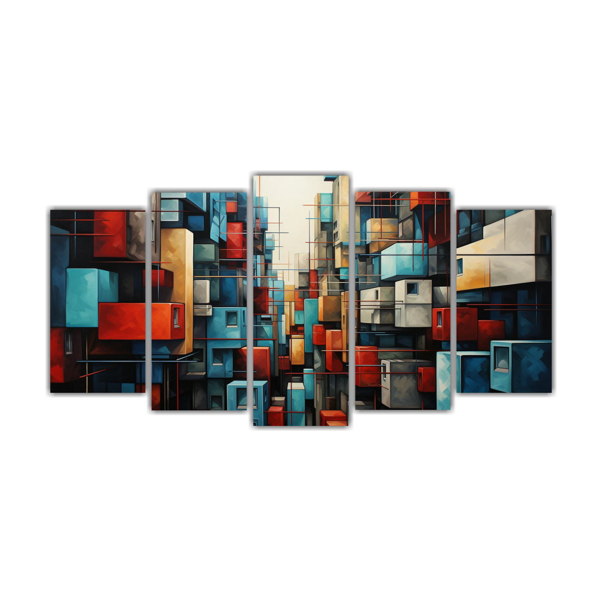 cuadros-abstractos-de-edificios-en-bastidor-equilibrio-espectacular-