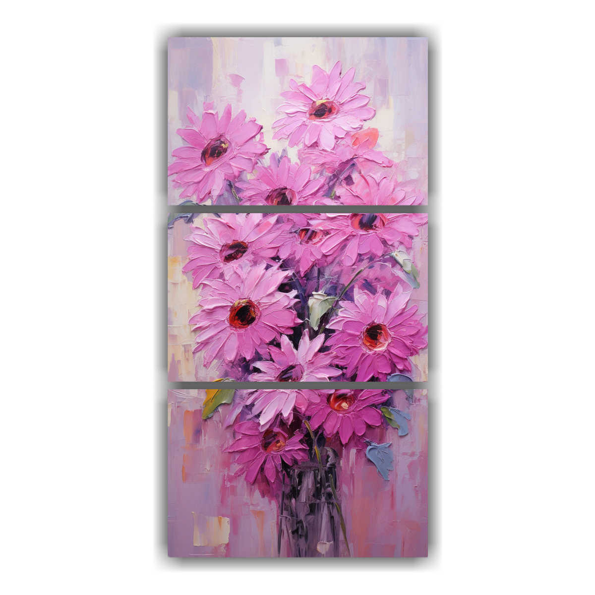cuadros-abstractos-de-protagonismo-con-girasoles-rosados-en-lienzo