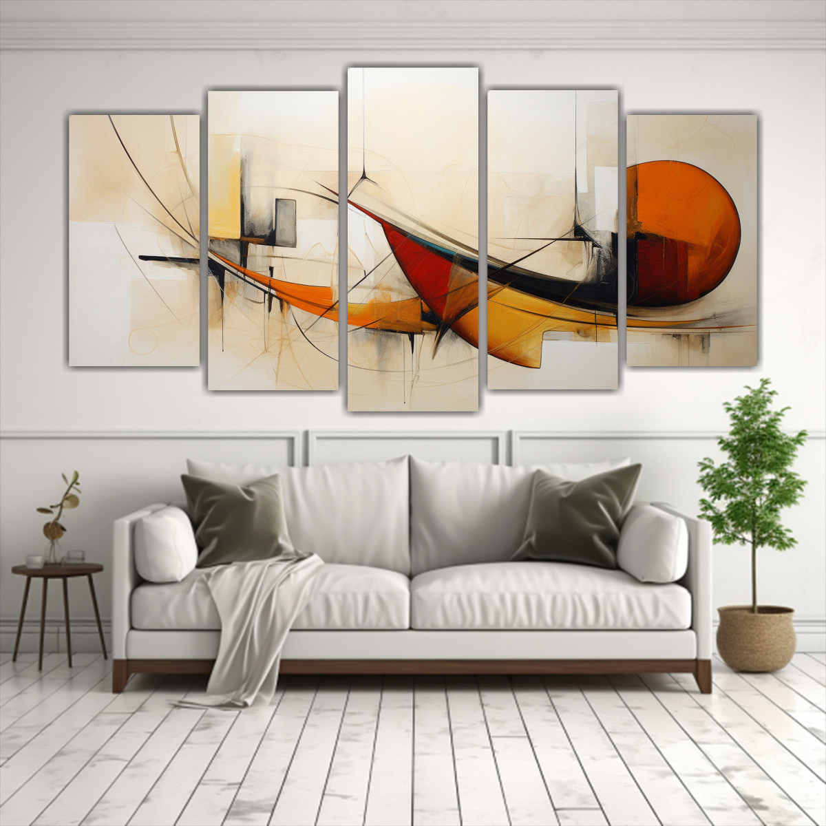 cuadros-abstractos-dormitorio-lienzos-con-motivos-en-forma-de-cinco-1