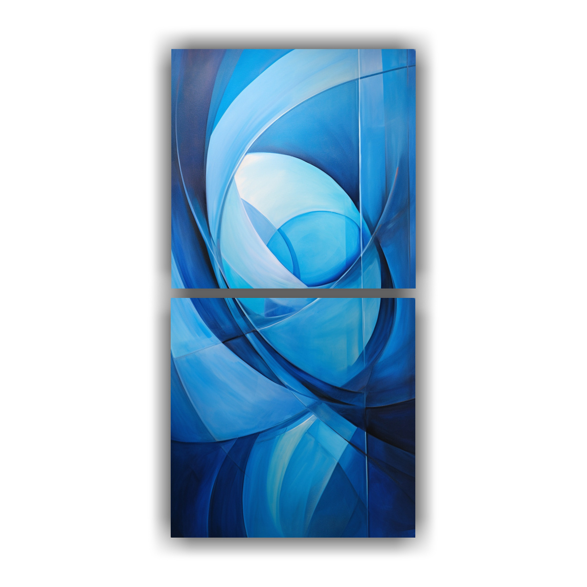 cuadros-abstractos-en-tonos-de-azul-en-bastidor-con-dise-o-estrellado