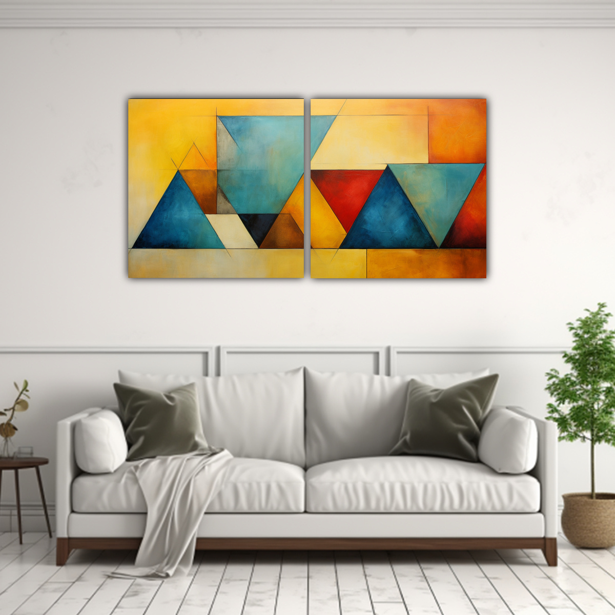 cuadros-abstractos-finas-l-neas-vida-con-tri-ngulos-1