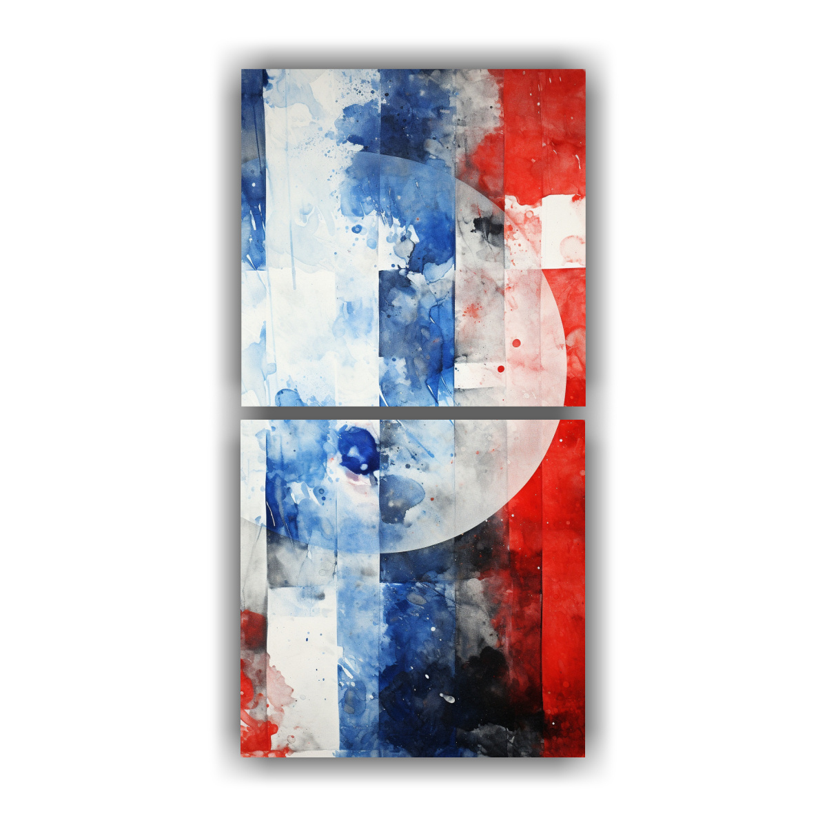 cuadros-abstractos-set-2-creativa-visual-de-la-bandera-noruega-interesantes-