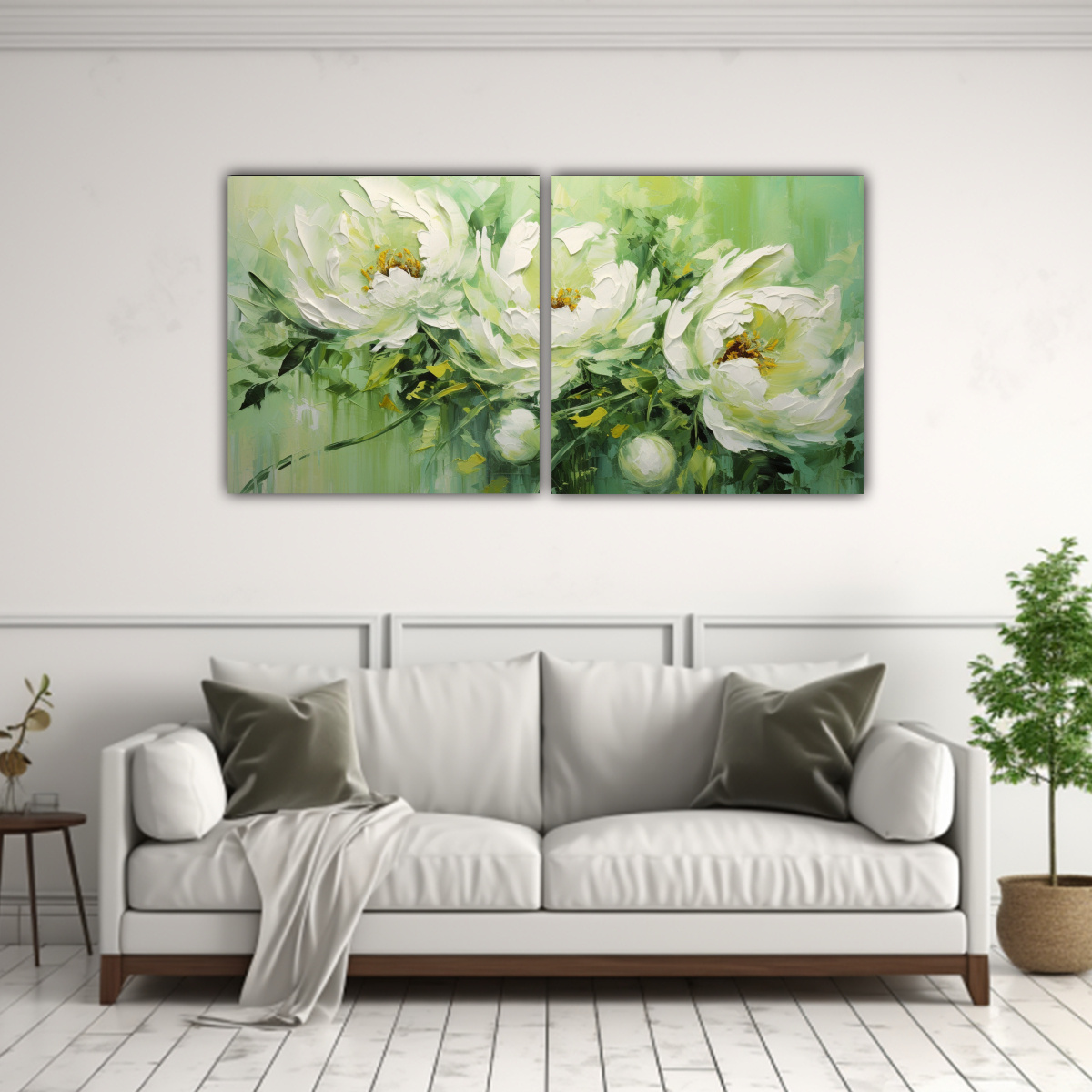 cuadros-abstractos-verdes-para-decorar-el-cuarto-estilo-de-pinturas-en-lienzo-de-peon-as-1