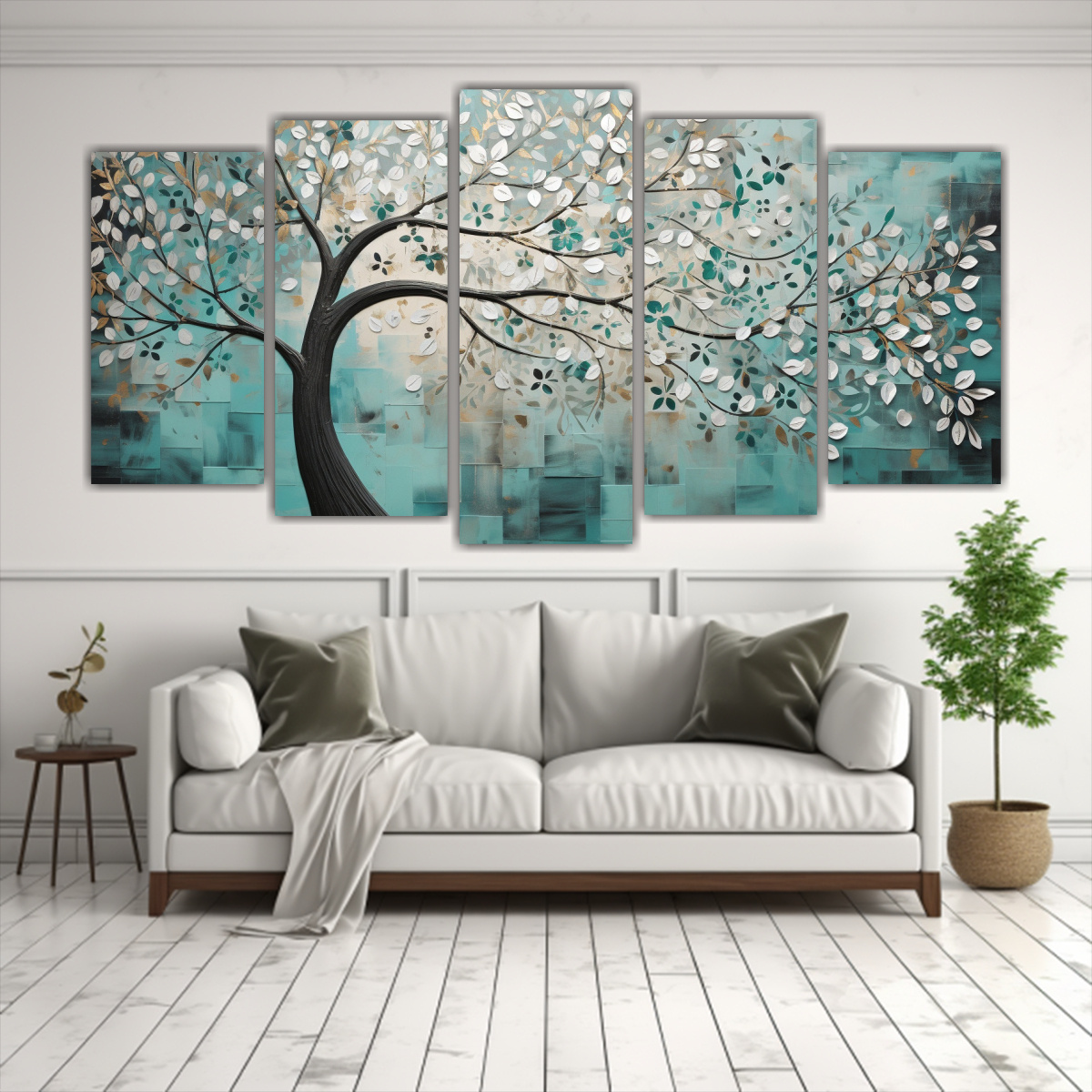cuadros-acuarela-de-rbol-en-turquesa-y-plata-1