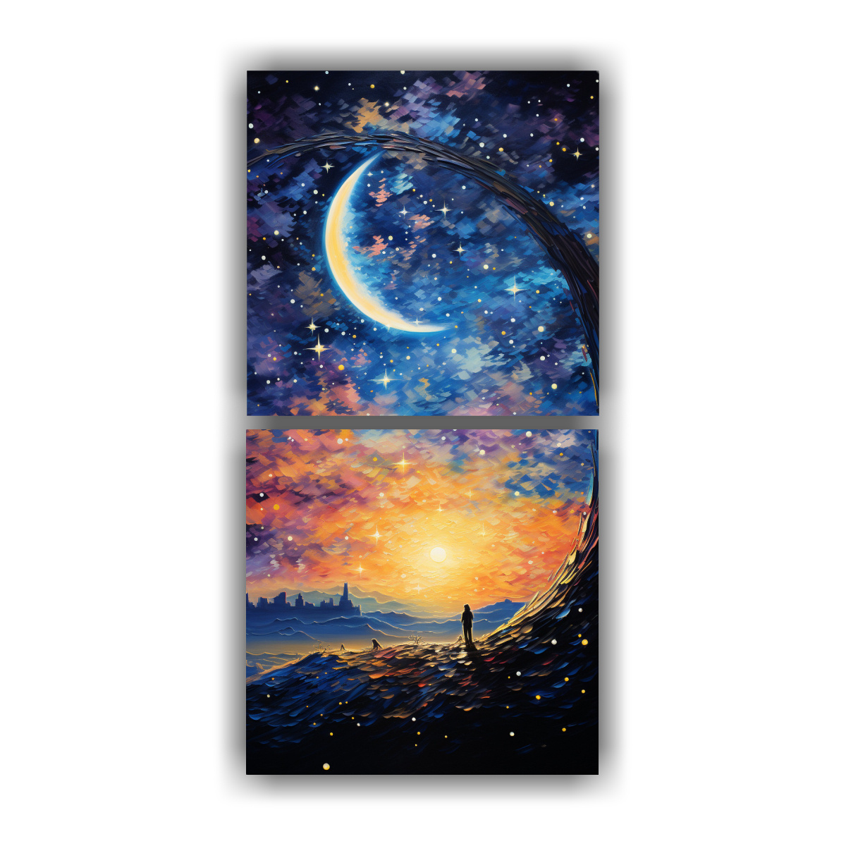 cuadros-acuarela-luna-creciente-en-primer-plano