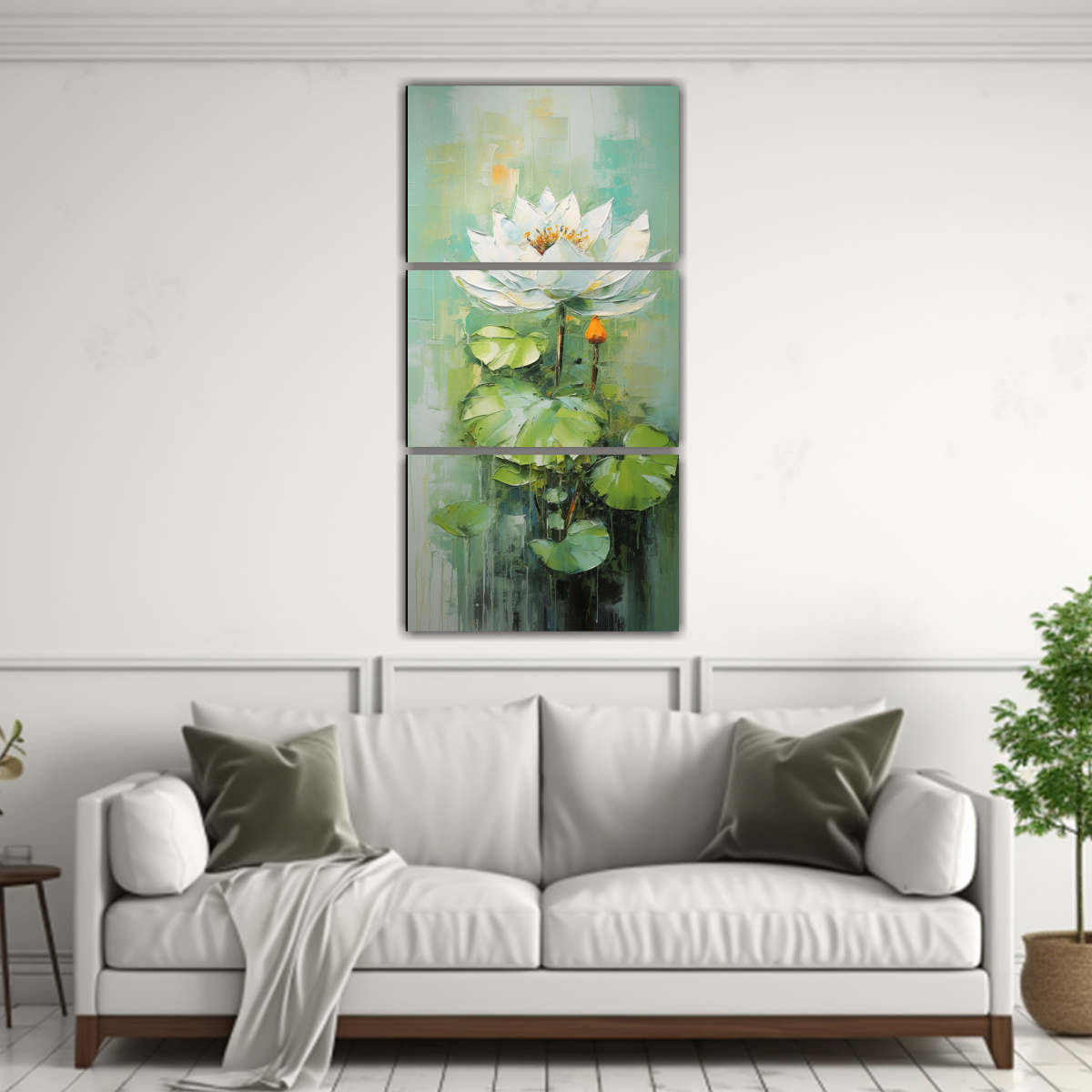 cuadros-acuarela-vitalidad-a-green-lotus-en-tela-estilo-decorativo-1