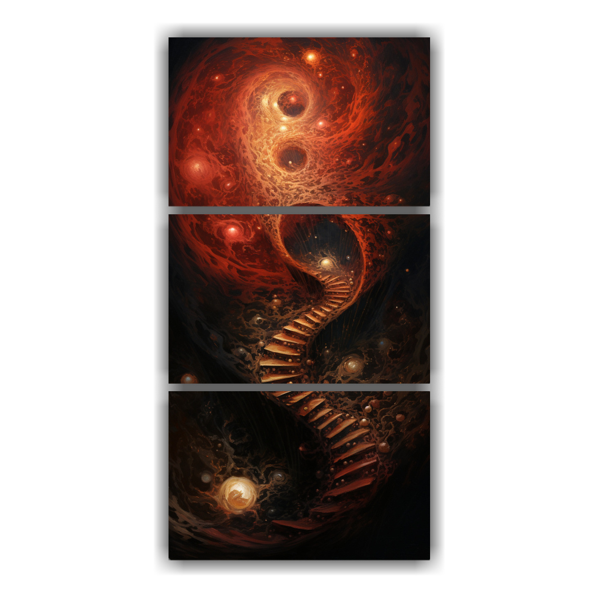 cuadros-acuarela-vitalidad-enigma-del-universo-en-espirales-abstractas