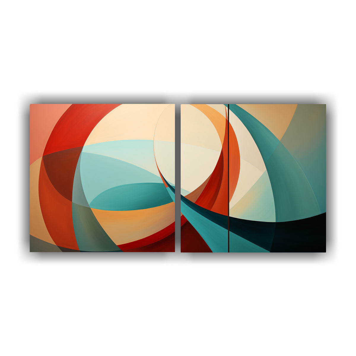 cuadros-calidos-naturaleza-viva-abstracci-n-geom-trica-abstract-c-teal-y-coral