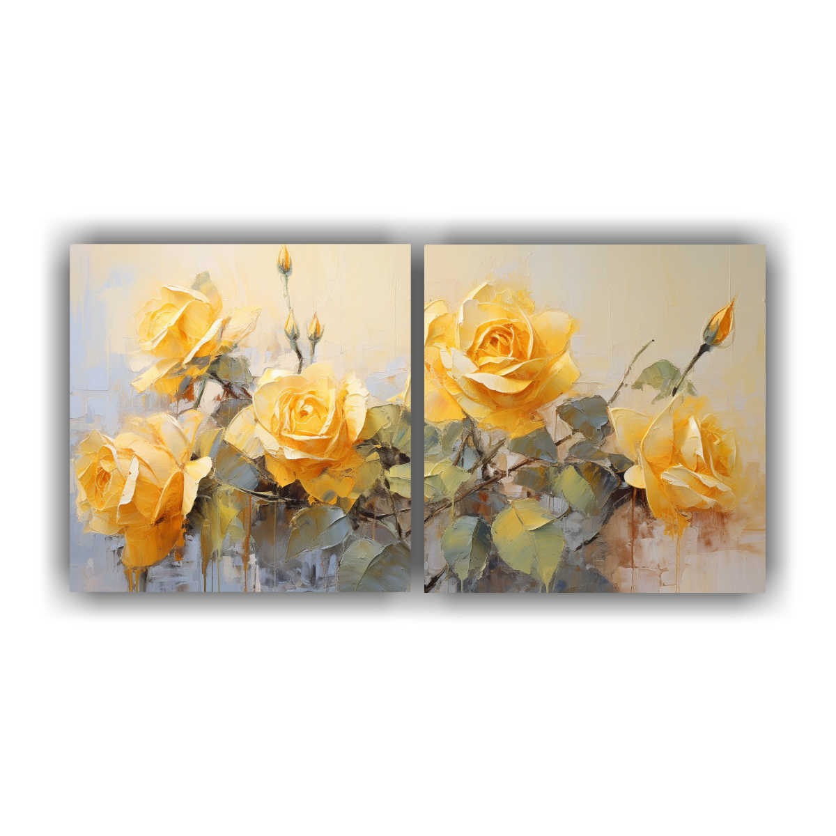 cuadros-cuadro-estrellados-con-rosas-amarillas-en-lienzo-al-estilo-de
