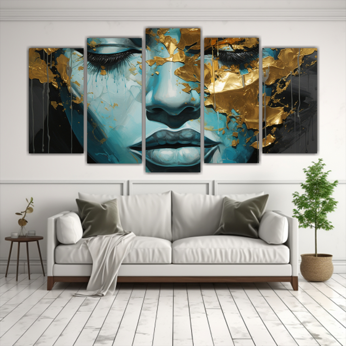 cuadros-de-abstracci-n-y-minimalismo-facial-con-contornos-y-salpicaduras-doradas-y-turquesa-1