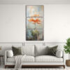 cuadros-de-arte-moderno-con-loto-naranja-en-lienzo-1