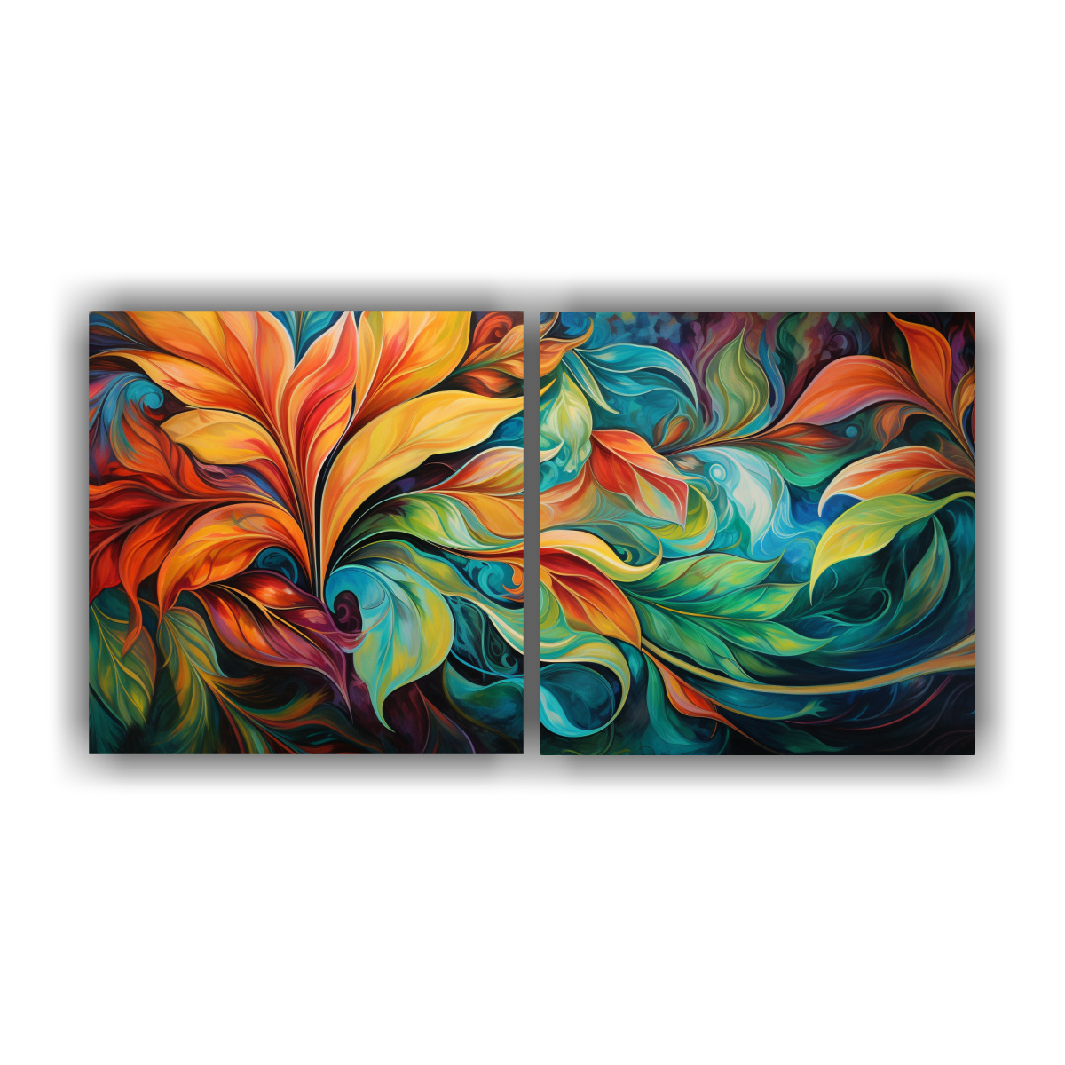 cuadros-de-decoraci-n-con-patrones-abstractos-y-tropicales-en-remolino