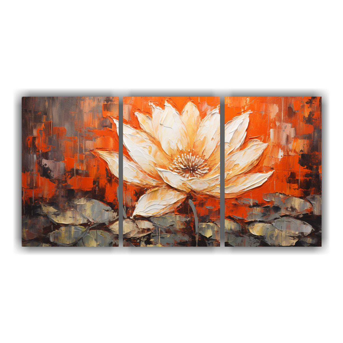 cuadros-de-dise-o-luminosidad-en-estilo-de-pintura-de-loto-naranja