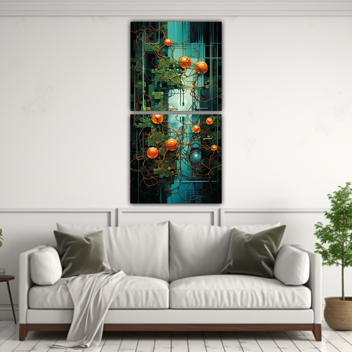 cuadros-de-fotograf-a-abstracta-de-la-fusi-n-actual-de-tecnolog-a-y-naturaleza-1