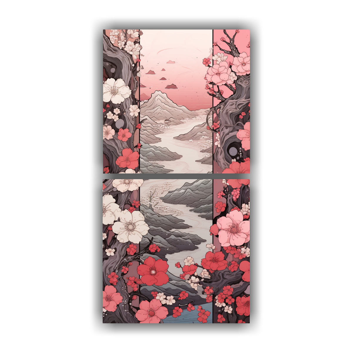 cuadros-de-lienzo-espectaculares-estrellados-reinterpretaci-n-abstracta-de-ukiyoe-japon-s-pri