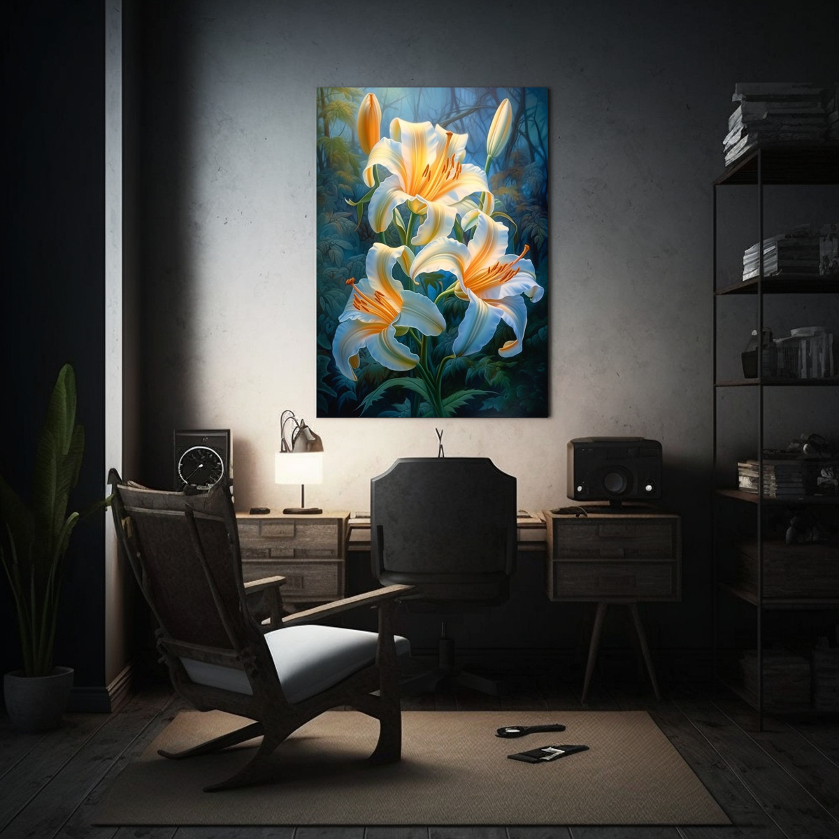 cuadros-de-lirios-en-plena-floraci-n-en-el-jard-n-1