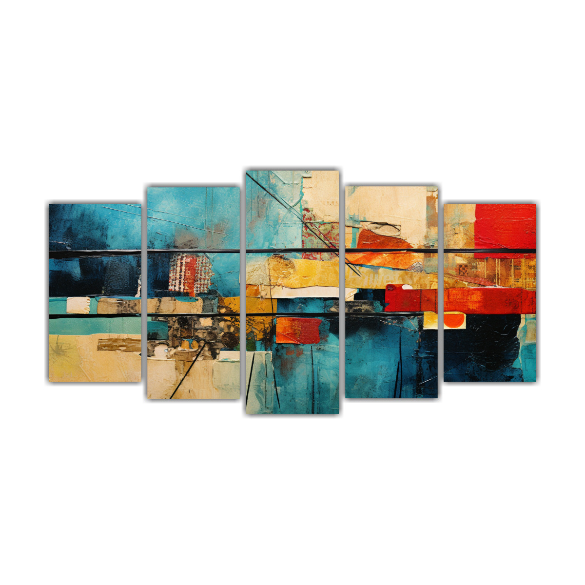 cuadros-decorativos-abstractos-de-texturas-y-colores-combinados-para-el-cuarto