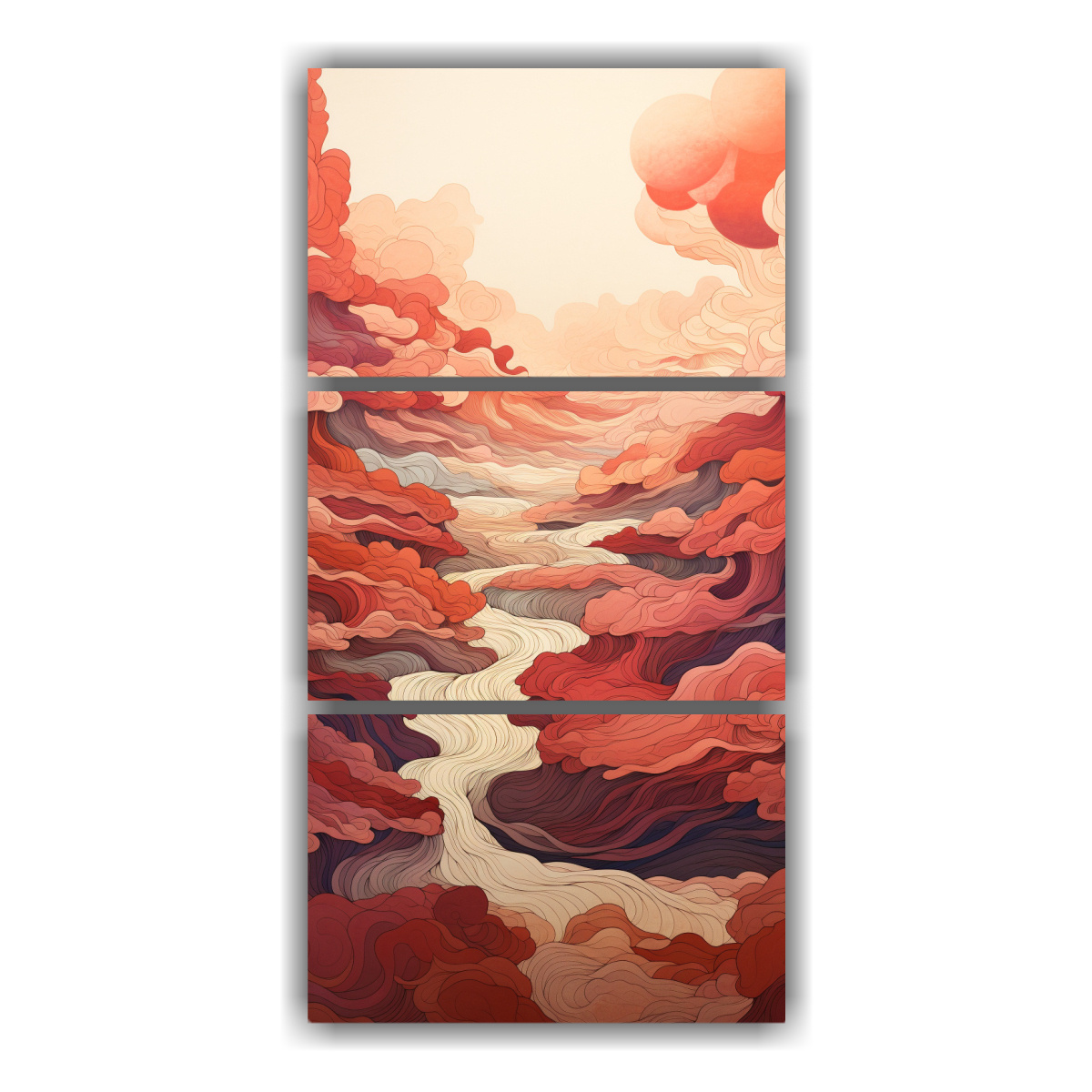 cuadros-decorativos-con-esquemas-abstractos-de-tres-tonos-de-paisajes-inexplorados