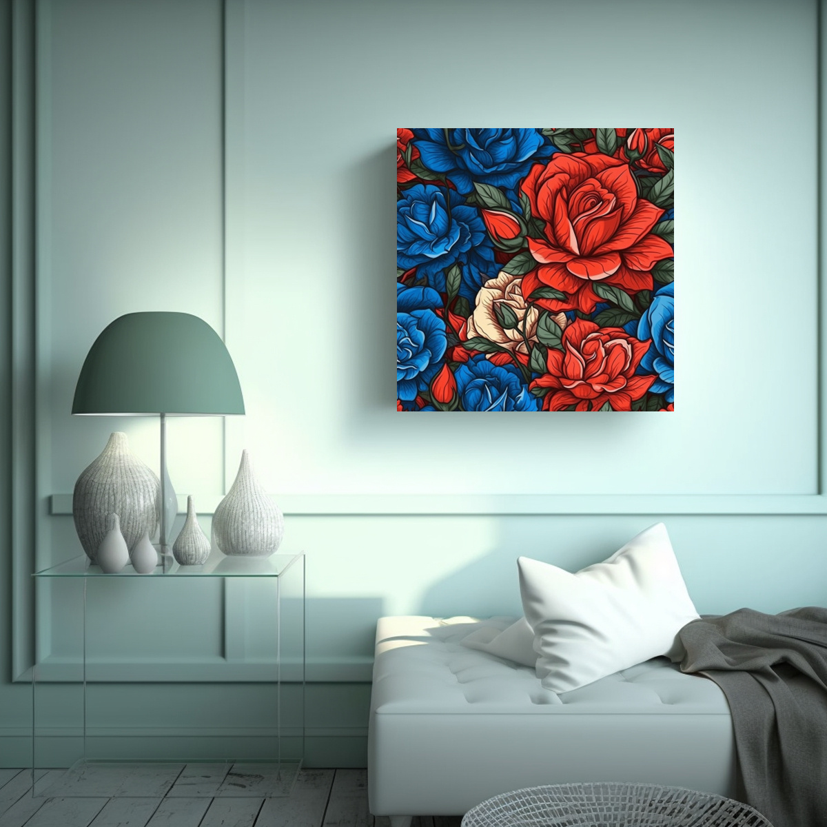 cuadros-decorativos-de-arte-colorido-rosas-salvajes-en-azul-y-rojo-1