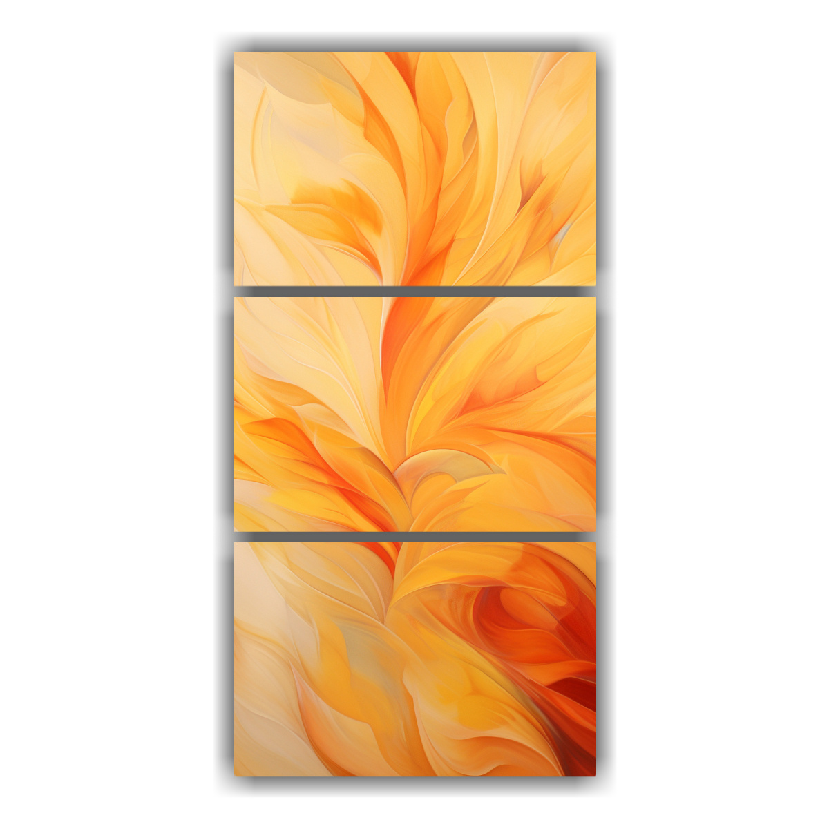 cuadros-decorativos-de-pared-con-patrones-abstractos-giratorios-en-tonos-vivos-de-amarillo